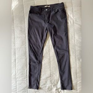 Levi’s EUC 710 Super Skinny dark gray pants/jeans waist 31”, inseam 30”.